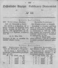 Oeffentlicher Anzeiger zum Amtsblatt No.44 der K&ouml;nigl. Preuss. Regierung zu Bromberg. 1848