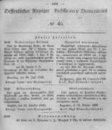 Oeffentlicher Anzeiger zum Amtsblatt No.45 der K&ouml;nigl. Preuss. Regierung zu Bromberg. 1848
