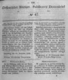 Oeffentlicher Anzeiger zum Amtsblatt No.47 der Königl. Preuss. Regierung zu Bromberg. 1848