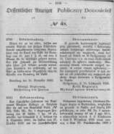 Oeffentlicher Anzeiger zum Amtsblatt No.48 der K&ouml;nigl. Preuss. Regierung zu Bromberg. 1848