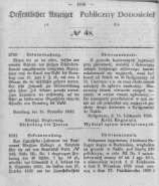 Oeffentlicher Anzeiger zum Amtsblatt No.48 der Königl. Preuss. Regierung zu Bromberg. 1848