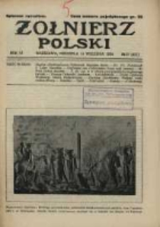 Żołnierz Polski : pismo poświęcone czynowi i doli żołnierza polskiego. R.6 1924 nr37