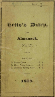 Raptularzyk Leonarda Niedźwieckiego zawierający zapiski dzienne z roku 1839