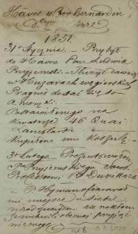 Raptularzyk Leonarda Niedźwieckiego zawierający zapiski dzienne z roku 1851
