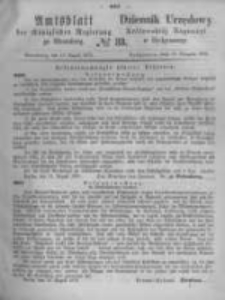 Amtsblatt der K&ouml;niglichen Preussischen Regierung zu Bromberg. 1870.08.19 No.33