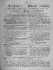 Amtsblatt der K&ouml;niglichen Preussischen Regierung zu Bromberg. 1870.11.25 No.47