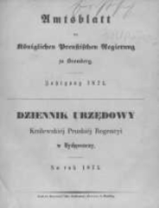 Amtsblatt der K&ouml;niglichen Preussischen Regierung zu Bromberg. 1871.01.06 No.1