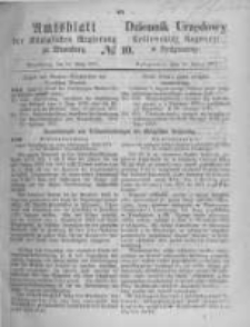 Amtsblatt der K&ouml;niglichen Preussischen Regierung zu Bromberg. 1871.03.10 No.10