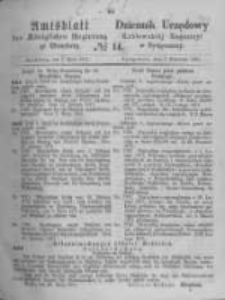 Amtsblatt der Königlichen Preussischen Regierung zu Bromberg. 1871.04.07 No.14