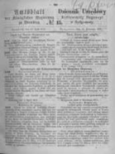 Amtsblatt der K&ouml;niglichen Preussischen Regierung zu Bromberg. 1871.04.14 No.15