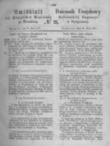 Amtsblatt der K&ouml;niglichen Preussischen Regierung zu Bromberg. 1871.05.26 No.21