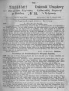 Amtsblatt der K&ouml;niglichen Preussischen Regierung zu Bromberg. 1871.08.11 No.32