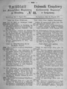 Amtsblatt der K&ouml;niglichen Preussischen Regierung zu Bromberg. 1871.08.18 No.33