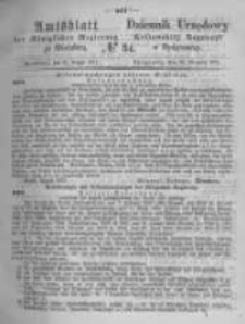 Amtsblatt der K&ouml;niglichen Preussischen Regierung zu Bromberg. 1871.08.25 No.34