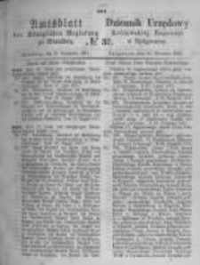 Amtsblatt der K&ouml;niglichen Preussischen Regierung zu Bromberg. 1871.09.15 No.37