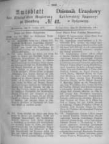 Amtsblatt der K&ouml;niglichen Preussischen Regierung zu Bromberg. 1871.10.20 No.42