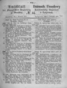 Amtsblatt der K&ouml;niglichen Preussischen Regierung zu Bromberg. 1871.11.03 No.44