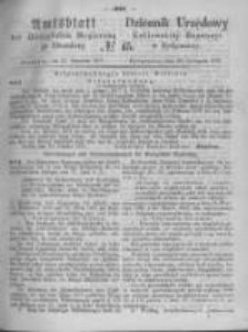Amtsblatt der K&ouml;niglichen Preussischen Regierung zu Bromberg. 1871.11.10 No.45