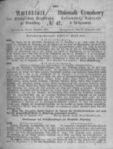 Amtsblatt der K&ouml;niglichen Preussischen Regierung zu Bromberg. 1871.11.24 No.47