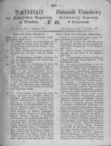 Amtsblatt der K&ouml;niglichen Preussischen Regierung zu Bromberg. 1871.12.01 No.48