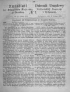 Amtsblatt der K&ouml;niglichen Preussischen Regierung zu Bromberg. 1872.02.16 No.7