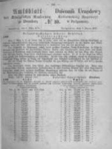Amtsblatt der K&ouml;niglichen Preussischen Regierung zu Bromberg. 1872.03.08 No.10