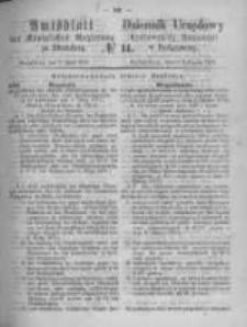 Amtsblatt der K&ouml;niglichen Preussischen Regierung zu Bromberg. 1872.04.05 No.14
