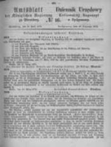 Amtsblatt der K&ouml;niglichen Preussischen Regierung zu Bromberg. 1872.04.19 No.16