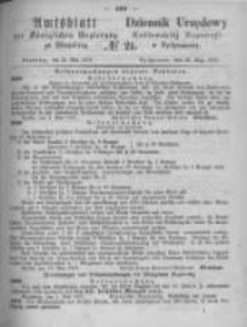 Amtsblatt der K&ouml;niglichen Preussischen Regierung zu Bromberg. 1872.05.24 No.21
