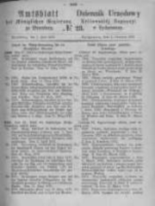 Amtsblatt der K&ouml;niglichen Preussischen Regierung zu Bromberg. 1872.06.07 No.23