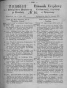 Amtsblatt der K&ouml;niglichen Preussischen Regierung zu Bromberg. 1872.06.14 No.24