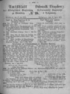 Amtsblatt der K&ouml;niglichen Preussischen Regierung zu Bromberg. 1872.07.19 No.29