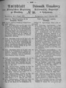 Amtsblatt der K&ouml;niglichen Preussischen Regierung zu Bromberg. 1872.08.02 No.31