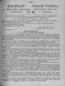 Amtsblatt der K&ouml;niglichen Preussischen Regierung zu Bromberg. 1872.08.30 No.35