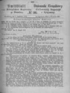 Amtsblatt der K&ouml;niglichen Preussischen Regierung zu Bromberg. 1872.09.06 No.36