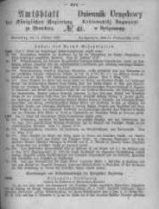 Amtsblatt der K&ouml;niglichen Preussischen Regierung zu Bromberg. 1872.10.11 No.41