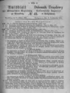 Amtsblatt der K&ouml;niglichen Preussischen Regierung zu Bromberg. 1872.10.18 No.42