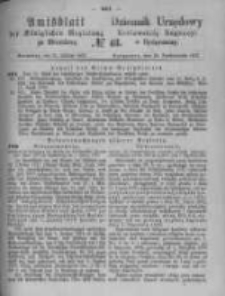 Amtsblatt der K&ouml;niglichen Preussischen Regierung zu Bromberg. 1872.10.25 No.43