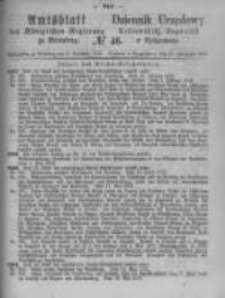 Amtsblatt der K&ouml;niglichen Preussischen Regierung zu Bromberg. 1872.11.15 No.46