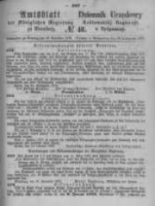 Amtsblatt der K&ouml;niglichen Preussischen Regierung zu Bromberg. 1872.11.29 No.48