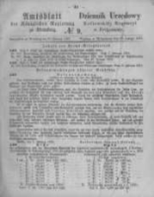 Amtsblatt der K&ouml;niglichen Preussischen Regierung zu Bromberg. 1873.02.28 No.9