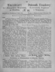 Amtsblatt der K&ouml;niglichen Preussischen Regierung zu Bromberg. 1873.04.04 No.14