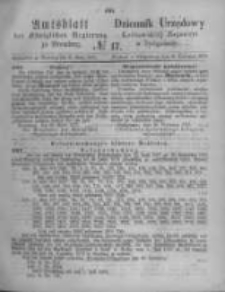 Amtsblatt der K&ouml;niglichen Preussischen Regierung zu Bromberg. 1873.04.25 No.17