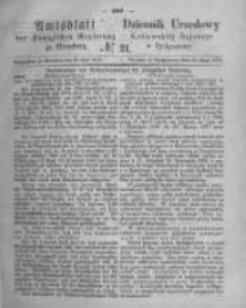 Amtsblatt der K&ouml;niglichen Preussischen Regierung zu Bromberg. 1873.05.23 No.21