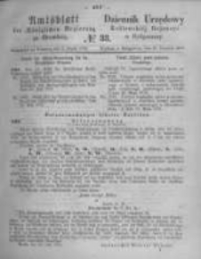 Amtsblatt der K&ouml;niglichen Preussischen Regierung zu Bromberg. 1873.08.15 No.33
