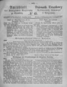 Amtsblatt der K&ouml;niglichen Preussischen Regierung zu Bromberg. 1873.11.07 No.45