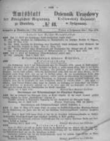 Amtsblatt der K&ouml;niglichen Preussischen Regierung zu Bromberg. 1874.05.01 No.18