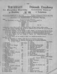 Amtsblatt der K&ouml;niglichen Preussischen Regierung zu Bromberg. 1874.05.29 No.22