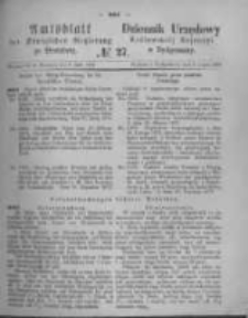 Amtsblatt der K&ouml;niglichen Preussischen Regierung zu Bromberg. 1874.07.03 No.27