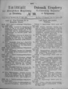 Amtsblatt der K&ouml;niglichen Preussischen Regierung zu Bromberg. 1874.07.10 No.28